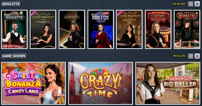 Allyspin Casino - Giochi del casinò